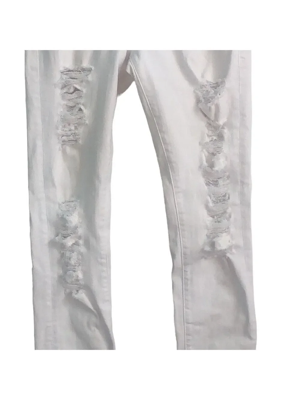 Le Skinny De Jeane Blanc White Distressed Jeans by Frame Denim Size 27